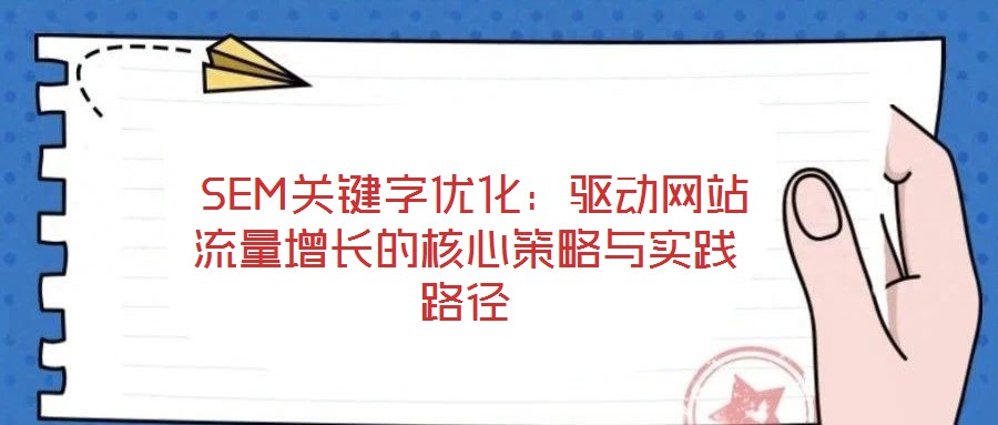  SEM關鍵字優化：驅動網站流量增長的核心策略與實踐路徑