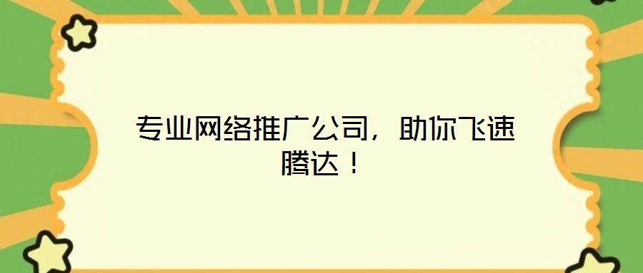 專業(yè)網(wǎng)絡(luò)推廣公司，助你飛速騰達！